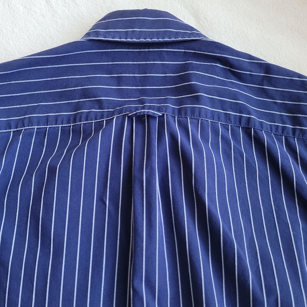 AC | Men's Slim Fit Striped Short Sleeve Button-Down Shirt EUC Medium - Picture 11 of 15